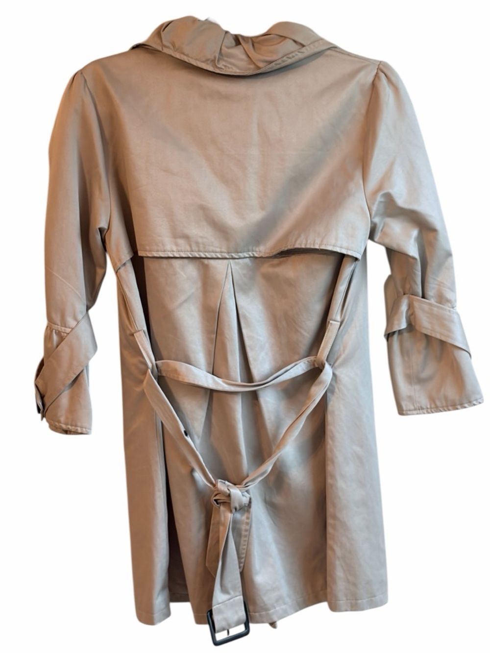 Runway Collection Beige Double Breasted‎ Trench Coat Small Classic - Picture 2 of 5